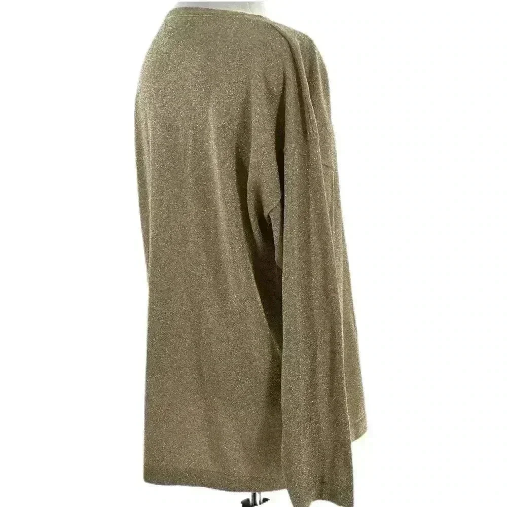 Lisa originals oversized sweater size M gold metallic party vintage 80s 90s